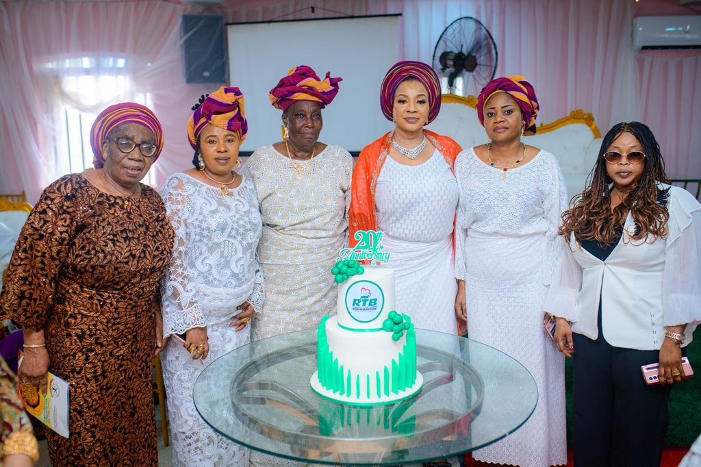 RTB Foundation 20th Anniversary celebration with Rashidat Tijani Bayewu and team