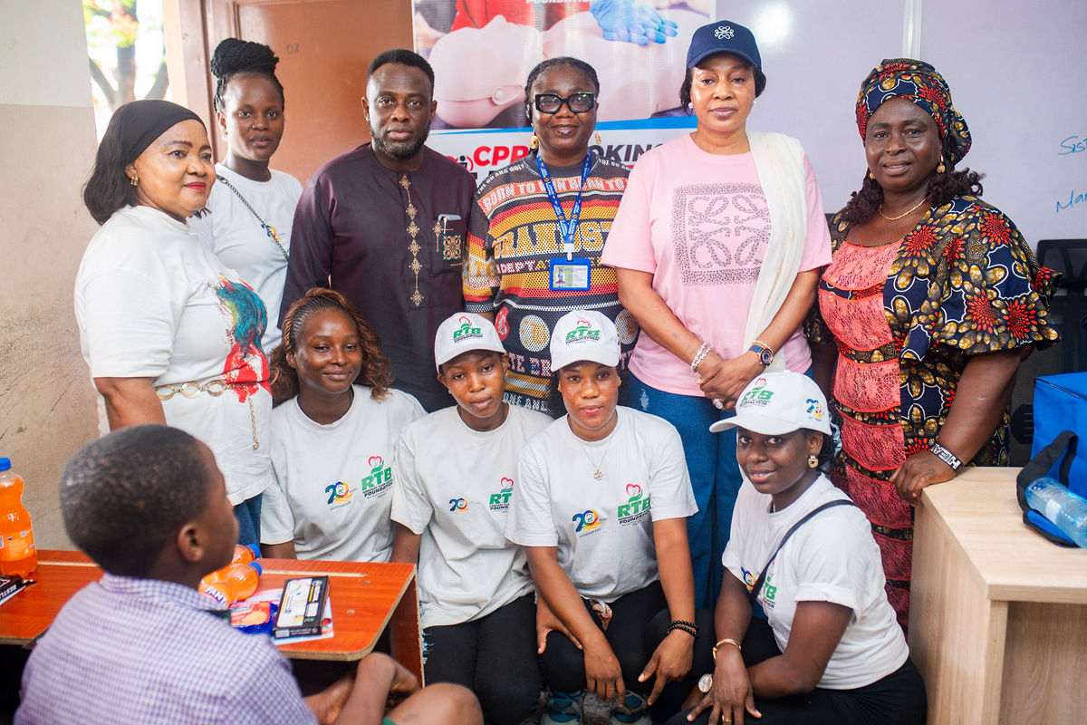 Community members gathering at an RTB Foundation programme